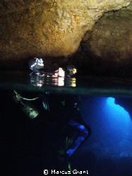 Taken in the cave at Anchor Boy, on Malta's north west co... by Marcus Grant 